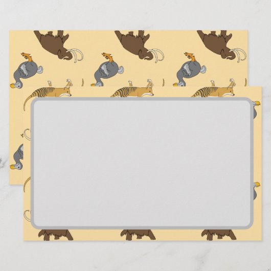 Extinct Animals  Briefpapier (Vorne/Hinten)