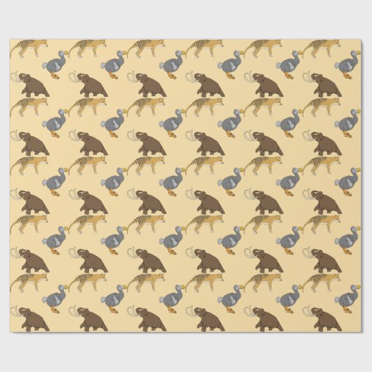 Extinct Animals  Geschenkpapier (Flach)