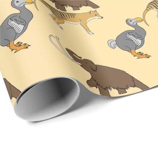 Extinct Animals  Geschenkpapier (Rolleneckpunkt)