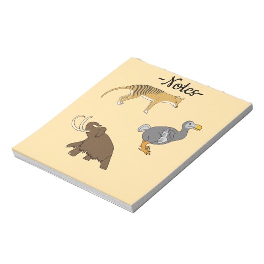 Extinct Animals  Notizblock (Rotiert)