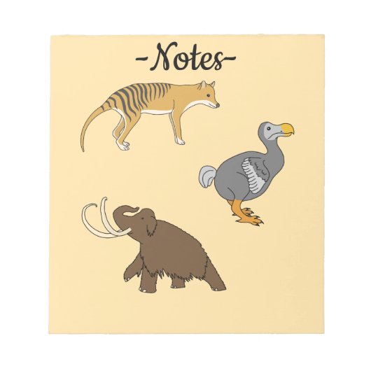 Extinct Animals  Notizblock (Vorderseite)