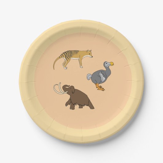 Extinct Animals  Pappteller (Vorderseite)
