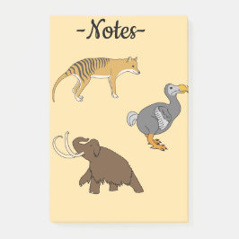 Extinct Animals  Post-it Klebezettel