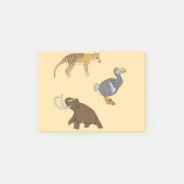Extinct Animals  Post-it Klebezettel