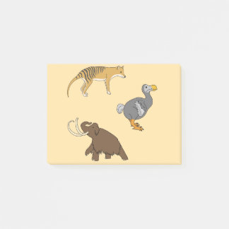 Extinct Animals  Post-it Klebezettel