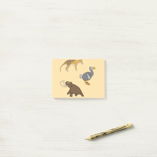 Extinct Animals  Post-it Klebezettel (Auf Schreibtisch)