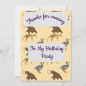 Extinct Animals Thank you Card Einladung (Vorderseite)