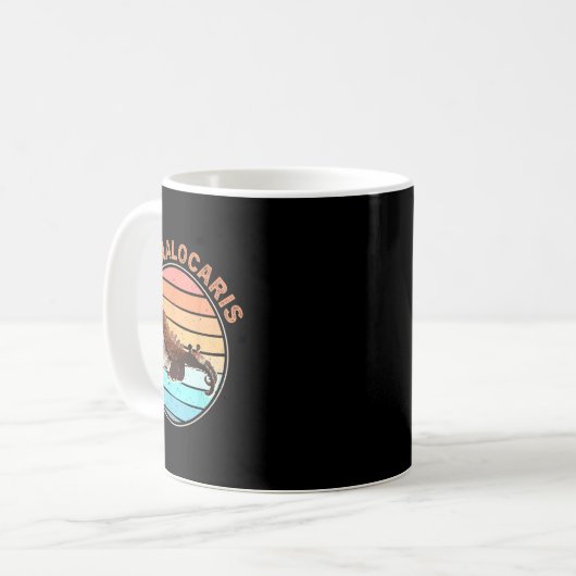 Extinct Arthropod Retro Design Fishing Anomalocari Kaffeetasse (Vorderseite Links)