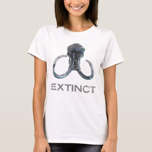 Extinct Wooly Mammoth Fossil Head Version 1 T-Shirt (Vorderseite)