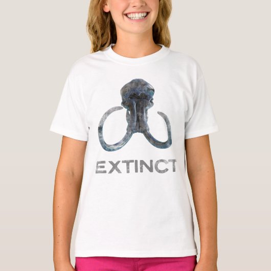 Extinct Wooly Mammoth Fossil Head Version 1 T-Shirt (Vorderseite)