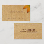 Extoic hölzerne Visitenkarte mit Herbst Blattbirke (Vorne/Hinten)
