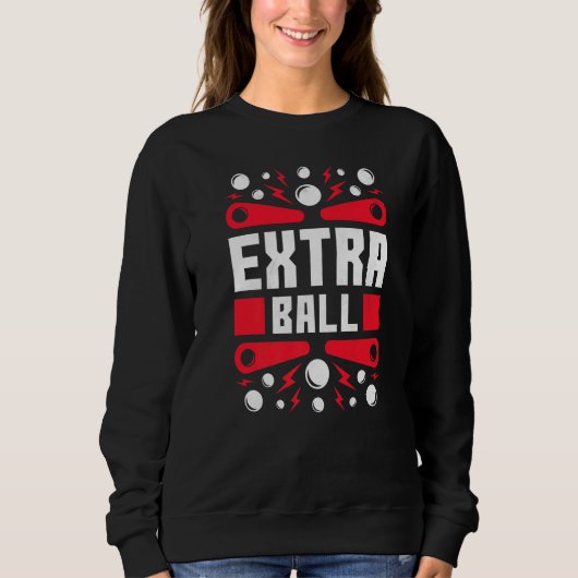 Extra Ball Pinball 80er Retro Game Sweatshirt (Vorderseite)