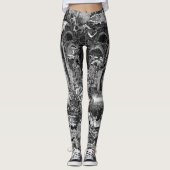 Extra Bats Dunkelgotische Vampires Kryptgräber Leggings (Vorderseite)