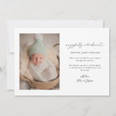 Extra-Cheer Holiday Baby Foto Geburtsankündigung Ankündigung (Rückseite)