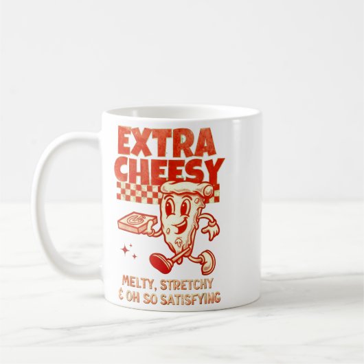 Extra Cheesy Unhinged Funny Retro Funny Adult Pran Kaffeetasse (Links)