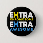 Extra-Chromosom Extra-Phantastisch-Down-Syndrom Button (Vorderseite)