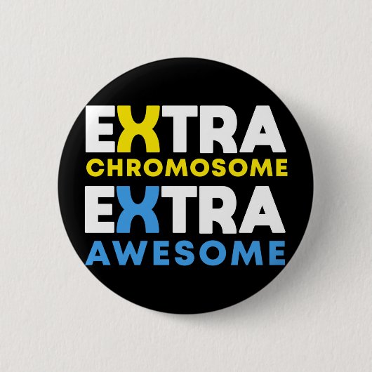 Extra-Chromosom Extra-Phantastisch-Down-Syndrom Button (Vorderseite)
