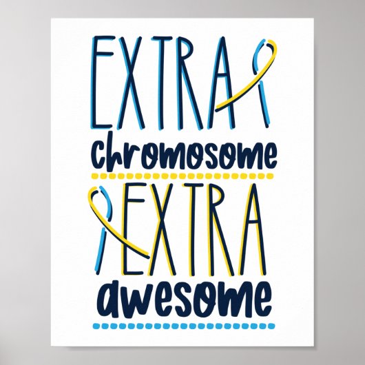 Extra-Chromosom Extra-Phantastisch-Down-Syndrom Poster (Vorne)