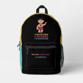 Extra Cooles Phantastisches Girl-Down-Syndrom-Bewu Bedruckter Rucksack (Vorderseite)