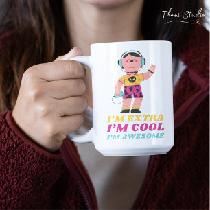 Extra Cooles Phantastisches Girl-Down-Syndrom-Bewu Kaffeetasse