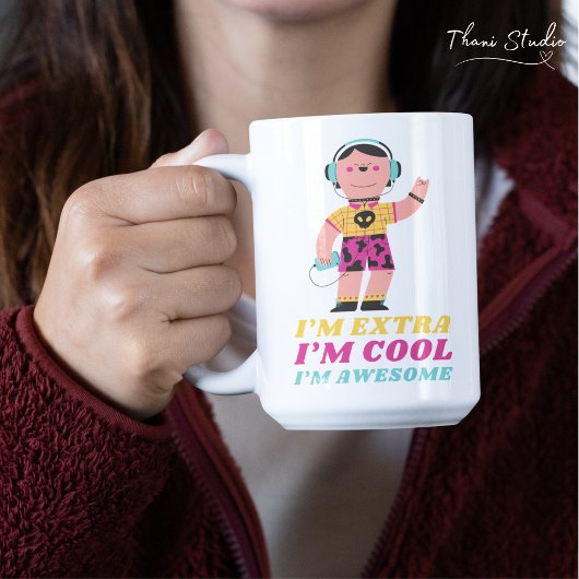 Extra Cooles Phantastisches Girl-Down-Syndrom-Bewu Kaffeetasse