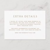 Extra Details (oder andere), White and Gold Hochze Begleitkarte (Vorderseite)
