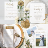 Extra Details (oder andere), White and Gold Hochze Begleitkarte