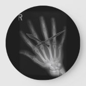 Extra Digit X-ray Right Hand Große Wanduhr (Vorderseite)