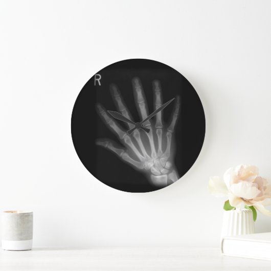 Extra Digit X-ray Right Hand Große Wanduhr (Zuhause)