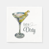 Extra Dirty Martini Cocktail Serviette (Vorderseite)