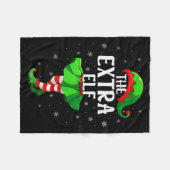 Extra Elf Christmas Girls Women Elf Squad Xmas Fam Fleecedecke (Vorderseite (Horizontal))
