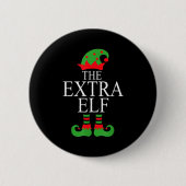 Extra Elf Family Matching Christmas Group Pajama M Button (Vorderseite)