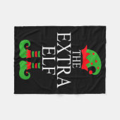 Extra Elf Family Matching Christmas Group Pajama M Fleecedecke (Vorderseite (Horizontal))
