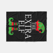 Extra Elf Family Matching Christmas Group Pajama M Fleecedecke (Vorderseite (Horizontal))