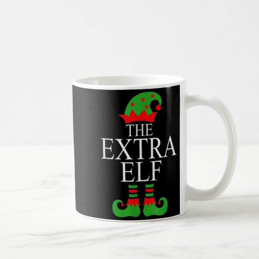 Extra Elf Family Matching Christmas Group Pajama M Kaffeetasse (Rechts)