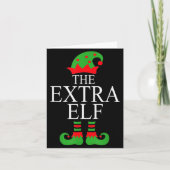 Extra Elf Family Matching Christmas Group Pajama M Karte (Vorderseite)