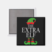 Extra Elf Family Matching Christmas Group Pajama M Magnet (Vorderseite/Rückseite)