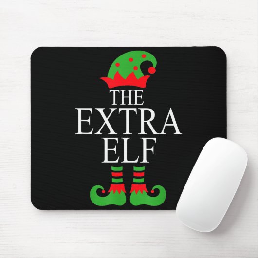 Extra Elf Family Matching Christmas Group Pajama M Mousepad (Mit Mouse)