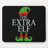 Extra Elf Family Matching Christmas Group Pajama M Mousepad (Vorne)