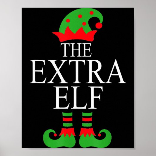 Extra Elf Family Matching Christmas Group Pajama M Poster (Vorne)