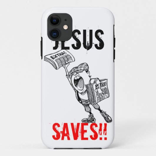 Extra, Extra! Jesus rettet!! Case-Mate iPhone Hülle (Rückseite)