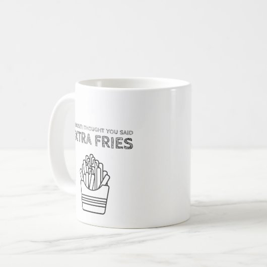 Extra Fries Kaffeetasse (Vorderseite Links)