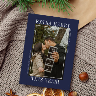 Extra Frohe Weihnachts-Happy Holidays Foto Feiertagskarte