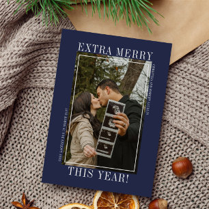 Extra Frohe Weihnachts-Happy Holidays Foto Feiertagskarte