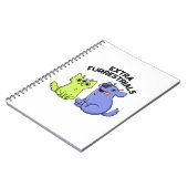 Extra Furrestrials Funny Alien Furry Pet Puff Notizblock (Linke Seite)