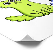 Extra Furrestrials Funny Alien Furry Pet Puff Poster (Ecke)