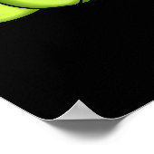 Extra Furrestrials Funny Alien Furry Pun Dark BG Poster (Ecke)