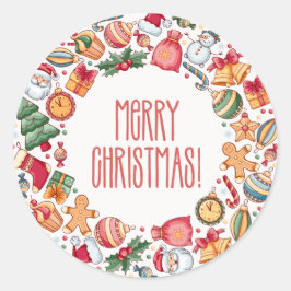 Extra Geschenke Frohe Weihnachten Runder Aufkleber