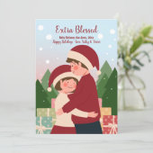 Extra gesegnete Weihnachtsschwangerschaftskarte Feiertagskarte (Stehend Vorderseite)