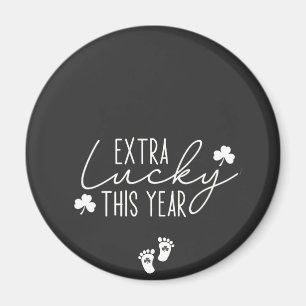 Extra Glück dieses Jahr Schwangerschaft St Patrick Magnet